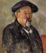 Paul Cezanne Autoportrait au beret painting